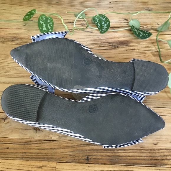 Cute monochrome gingham pointy flats - Picture 4 of 6